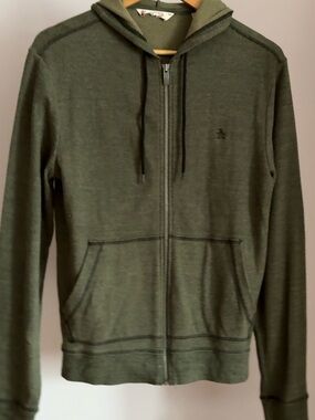 Original Penguin Olive Green Zip-Up Hoodie Jacket